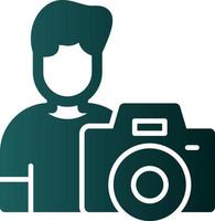 Cameraman Flat Icon vector