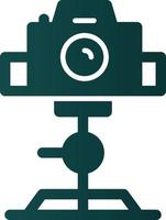 Tripod Camera Flat Icon vector