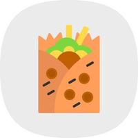 Burrito Vector Icon Design