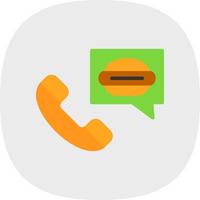 Order Food on Call Vector Icon Design