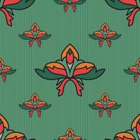 ethnic green floral seamless vector background design