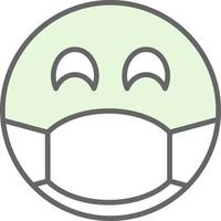 Face with Medical Mask Vector Icon Design