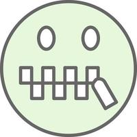 Zipper-Mouth Face Vector Icon Design