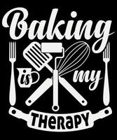 Baking T-Shirt Design Apparel, Baking print template, Baking typography print design vector