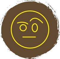 Face with Raised Eyebrow Vector Icon Design