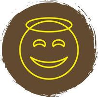 Smiling Face with Halo Vector Icon Design