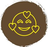 Smiling Face with Hearts Vector Icon Design