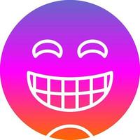 Beaming Face with Smiling Eyes Vector Icon Design