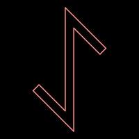 Neon eywas rune yew strength egis symbol red color vector illustration image flat style