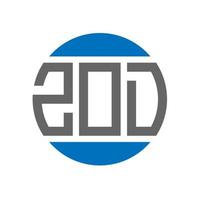 ZOD letter logo design on white background. ZOD creative initials circle logo concept. ZOD letter design. vector