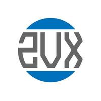 ZVX letter logo design on white background. ZVX creative initials circle logo concept. ZVX letter design. vector