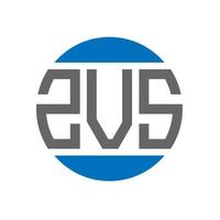 diseño de logotipo de letra zvs sobre fondo blanco. concepto de logotipo de círculo de iniciales creativas de zvs. diseño de letras zvs. vector