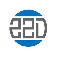 ZZD letter logo design on white background. ZZD creative initials circle logo concept. ZZD letter design. vector
