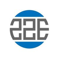 ZZE letter logo design on white background. ZZE creative initials circle logo concept. ZZE letter design. vector