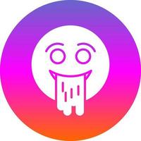 Face Vomiting Vector Icon Design
