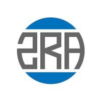 diseño de logotipo de letra zra sobre fondo blanco. concepto de logotipo de círculo de iniciales creativas zra. diseño de letra zra. vector