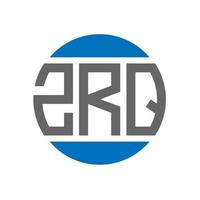 ZRQ letter logo design on white background. ZRQ creative initials circle logo concept. ZRQ letter design. vector