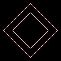 Neon ingwaz rune Inguz living ing symbol red color vector illustration image flat style