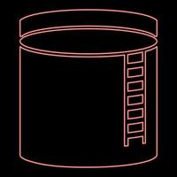 tanque de neón con aceite tanque de almacenamiento de aceite aceite de calefacción color rojo vector ilustración imagen estilo plano