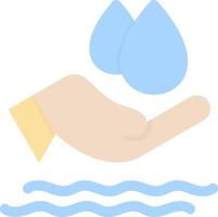 ahorrar agua icono plano vector