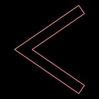 Neon kenaz rune Kanu symbol ulcer torch red color vector illustration image flat style