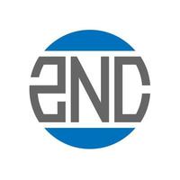 ZNC letter logo design on white background. ZNC creative initials circle logo concept. ZNC letter design. vector
