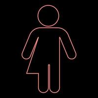 Neon symbol concept of gender loyalty Transvestite concept Homosexual red color vector illustration image flat style