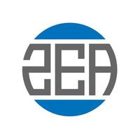 ZEA letter logo design on white background. ZEA creative initials circle logo concept. ZEA letter design. vector