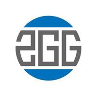 ZGG letter logo design on white background. ZGG creative initials circle logo concept. ZGG letter design. vector