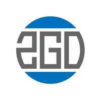 diseño de logotipo de letra zgo sobre fondo blanco. concepto de logotipo de círculo de iniciales creativas de zgo. diseño de letras zgo. vector