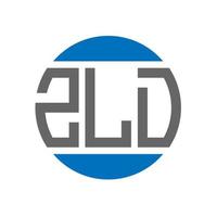 ZLD letter logo design on white background. ZLD creative initials circle logo concept. ZLD letter design. vector