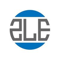 diseño de logotipo de letra zle sobre fondo blanco. concepto de logotipo de círculo de iniciales creativas de zle. diseño de letra zle. vector