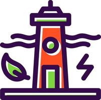 Tidal Power Flat Icon vector
