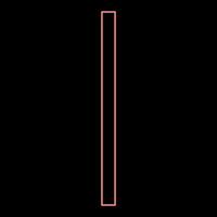 Neon isa rune Ice freeze symbol red color vector illustration image flat style