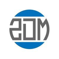 diseño de logotipo de letra zdm sobre fondo blanco. Concepto de logotipo de círculo de iniciales creativas de zdm. diseño de letras zdm. vector