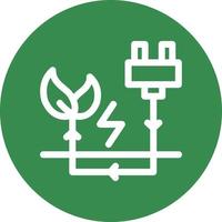 icono plano de ahorro de energía vector