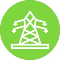 icono plano de la torre eléctrica vector