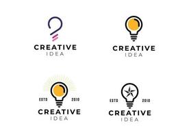 Creative idea vector design. Smart writer logotype