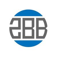 diseño de logotipo de letra zbb sobre fondo blanco. Concepto de logotipo de círculo de iniciales creativas de zbb. diseño de letras zbb. vector