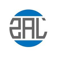 ZAL letter logo design on white background. ZAL creative initials circle logo concept. ZAL letter design. vector