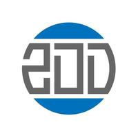 diseño de logotipo de letra zdd sobre fondo blanco. concepto de logotipo de círculo de iniciales creativas zdd. diseño de letras zdd. vector