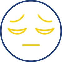 Pensive Face Vector Icon Design