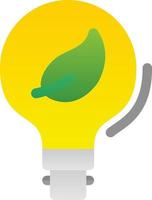 Eco Bulb Flat Icon vector