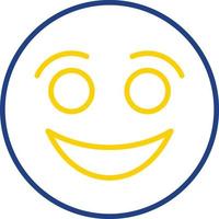 Smiling Face Vector Icon Design