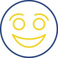 Smiling Face Vector Icon Design