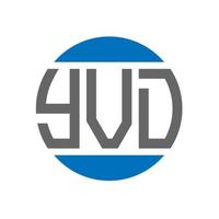 YVD letter logo design on white background. YVD creative initials circle logo concept. YVD letter design. vector