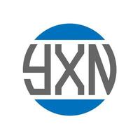 YXN letter logo design on white background. YXN creative initials circle logo concept. YXN letter design. vector