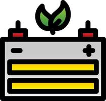 Bio Battery Flat Icon vector