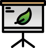 Eco Presentation Flat Icon vector