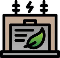 icono plano de transformador ecológico vector